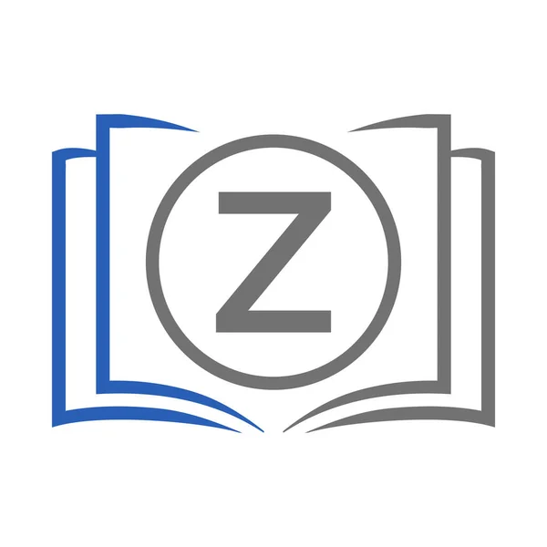 Logo Edukacji Wzór Litery Logo Otwartej Książki List Początkowa Koncepcja — Wektor stockowy