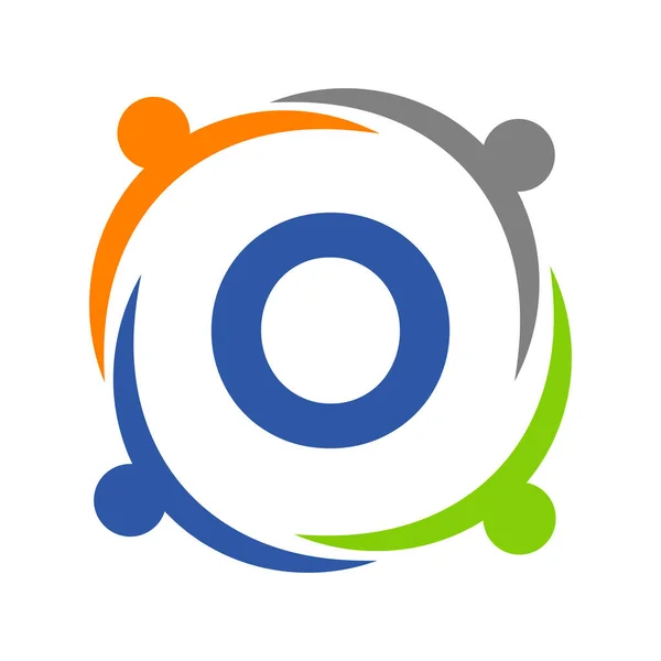 Projekt Logo Unity Team Work Szablonem Liter Szablon Logo Charytatywne — Wektor stockowy