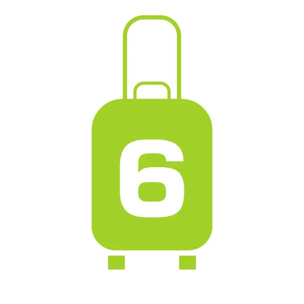 手紙の旅行ロゴ6記号 旅行バッグ休日飛行機でバッグツアーと観光会社のロゴベクトル — ストックベクタ