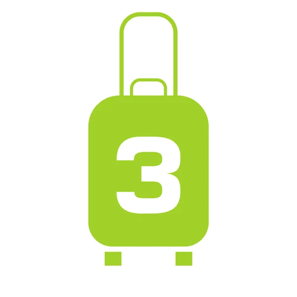 手紙の旅行ロゴ3記号 旅行バッグ休日飛行機でバッグツアーと観光会社のロゴベクトル — ストックベクタ
