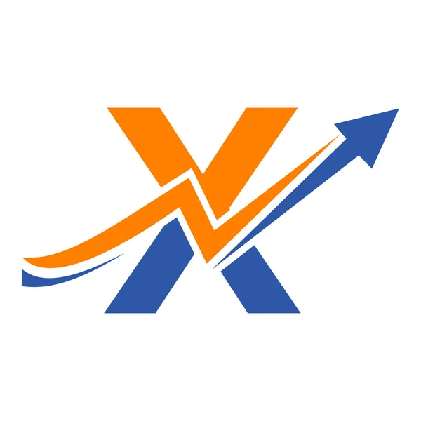 Finanční Logo Konceptem Letter Marketing Finanční Obchodní Logo Letter Šablona — Stockový vektor