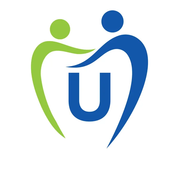 Логотип Стоматологической Клиники Букве Символ Семейной Стоматологической Помощи Знак Логотипа — стоковый вектор