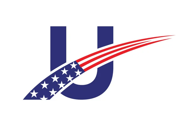 頭文字 American Logo Business Corporate Company Sign Usa American Logo — ストックベクタ