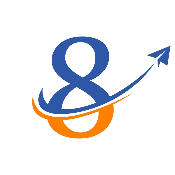 Logo Viaggio Sulla Lettera Modello Vettoriale Lettera Design Del Logo — Vettoriale Stock