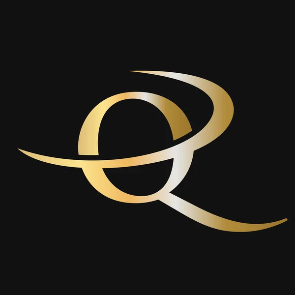 Початковий Дизайн Піктограм Шаблону Логотипу Літера Логотип Золотий Колір Розкішний — стоковий вектор