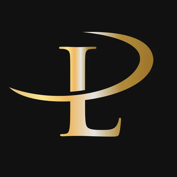 Başlangıç Logo Şablonu Vektör Simgesi Tasarımı Harfi Logosu Altın Renk — Stok Vektör