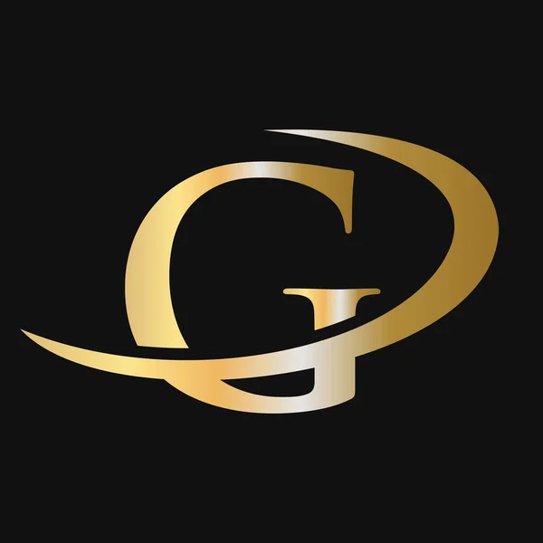 Logo Şablonu Vektör Simgesi Tasarımı Harfi Logotype Altın Renk Lüks — Stok Vektör