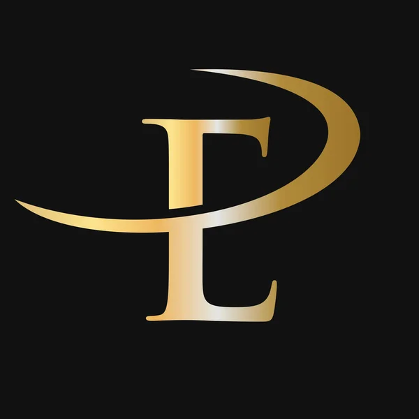 Baş Harf Logo Şablonu Vektör Simgesi Tasarımı Harfi Logotype Altın — Stok Vektör