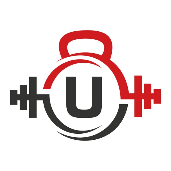 Fitness Logo Auf Buchstabe Gym Und Fitness Letter Sign Vector — Stockvektor