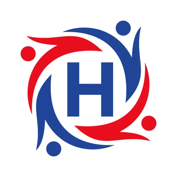 Americké Charitativní Logo Znaku Sjednocení Ikony Nadace Organizace Péče Logo — Stockový vektor