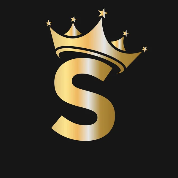 Логотип Буквы Crown Логотип Короны Букве Векторный Шаблон Красоты Моды — стоковый вектор
