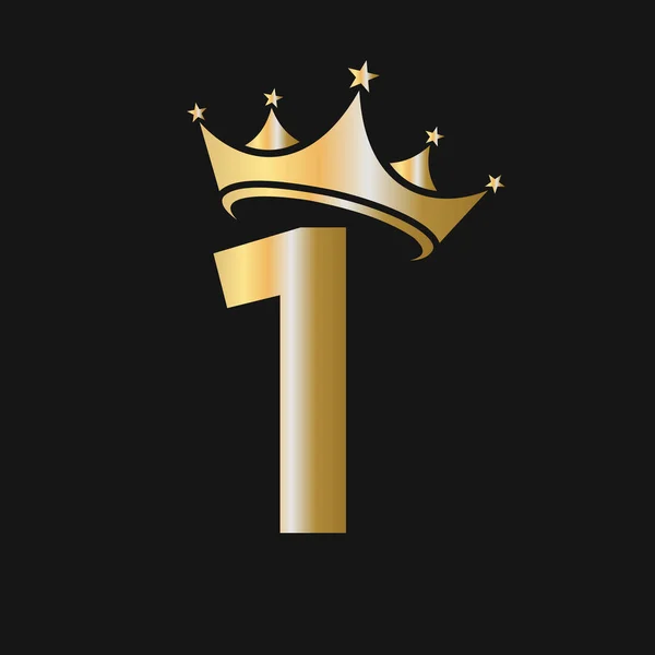 Levél Crown Logo Crown Logo Letter Vector Template Beauty Divat — Stock Vector