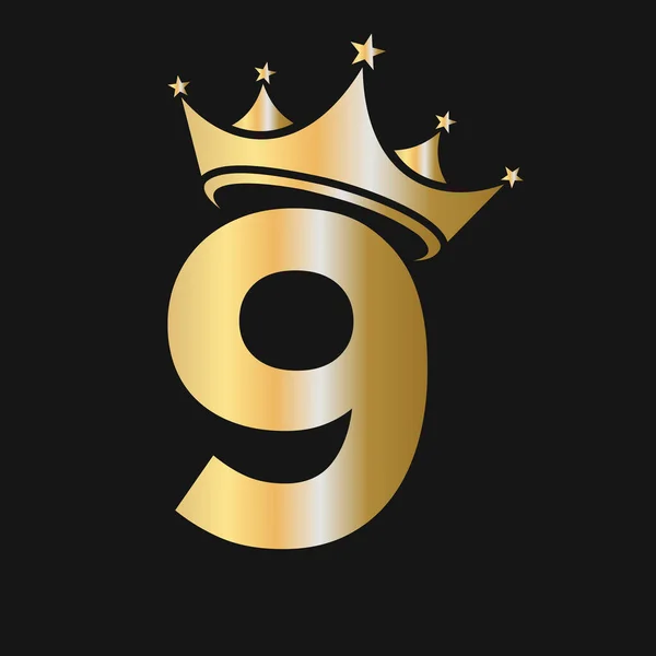 Лист Корона Logo Crown Logo Letter Vector Template Beauty Fashion — стоковий вектор
