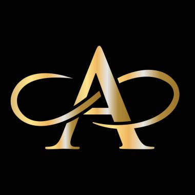 Modern eşsiz yaratıcı harf A logo tasarımı, Minimalist A Luxury monogram başlangıç tabanlı vektör simgesi