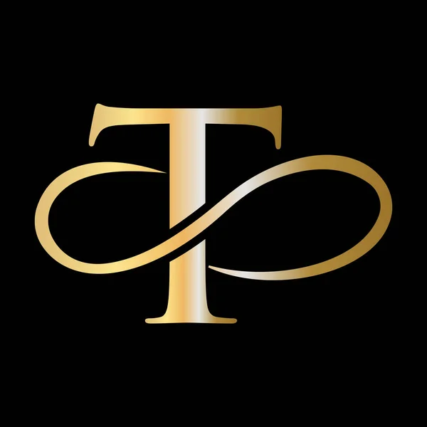 Modern Unique Creative Letter Logo Design Minimalist Luxury Monogram Initial — Stok Vektör