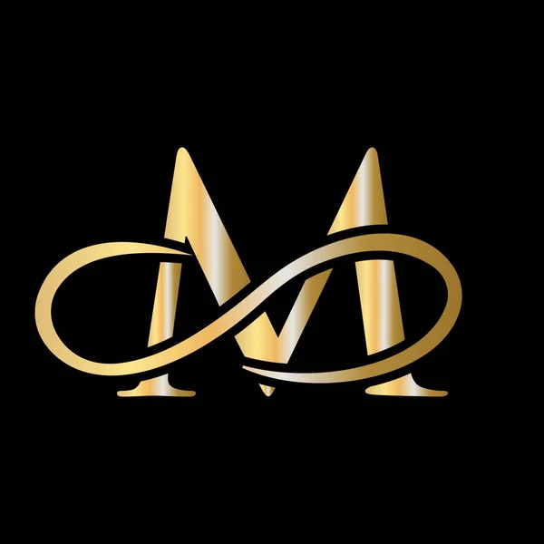 Creative Modern Luxury Logo Vector Vector Template Initial Monogram Letter — Stok Vektör