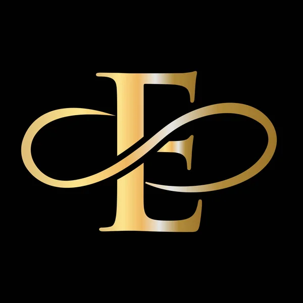 Літера Краси Дизайн Логотипу Початкова Електронна Літера Логотип Креативна Сучасна — стоковий вектор