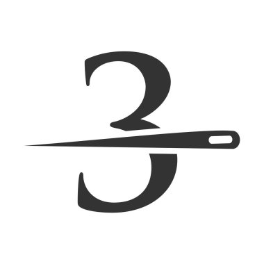 İlk Mektup 3 Terzi Logosu, Nakış, Tekstil, Moda, Kumaş, Kumaş Şablonu