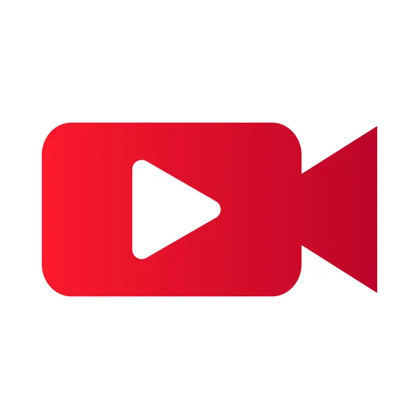 Play Button Template Button Red Color Web Element — стоковый вектор