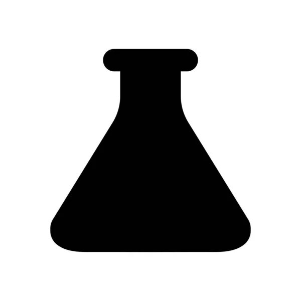 Laboratory Flask Sign Test Tube Vector Icon Flat Style — Stockvector