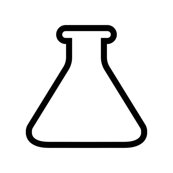 Laboratory Flask Sign Test Tube Vector Icon Flat Style — Stock Vector