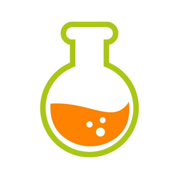 Laboratory Flask Sign Test Tube Vector Icon Flat Style — Stock Vector