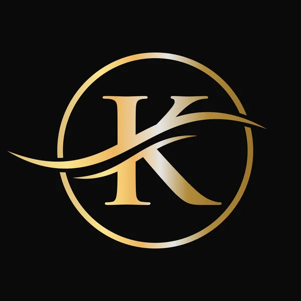 Creative Modern Luxury K Logo Vector Vector Template. Initial K Logo Monogram Alphabet