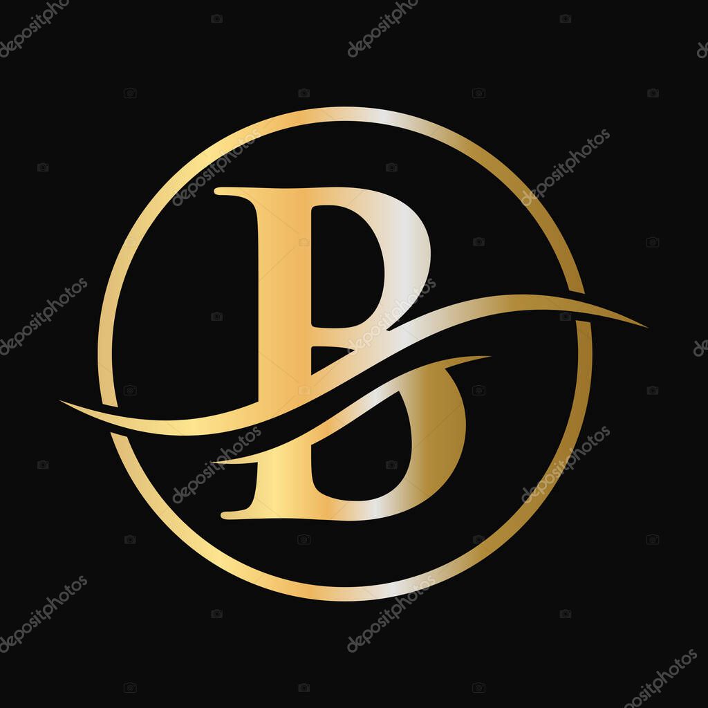 Initial Monogram Letter B Logo Design Vector Template. Luxury B Letter Logo Design