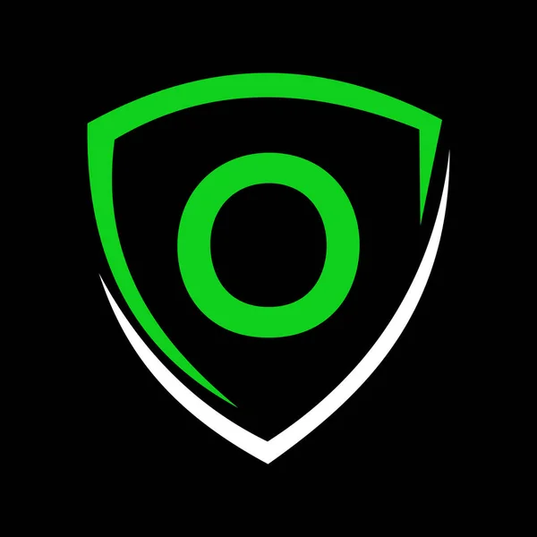 Shield Logo Carta Vector Ícone Privacidade Seguro Proteção Logotype Sign — Vetor de Stock