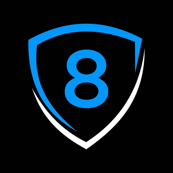Logo Štítu Vektoru Ikona Ochrana Soukromí Bezpečné Logotyp Podpisu Šablony — Stockový vektor