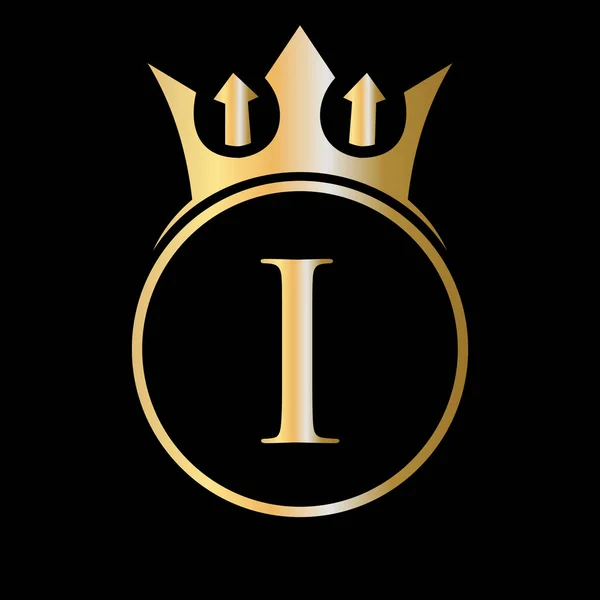 Логотип Luxury Letter Crown Логотип Короны Векторном Шаблоне Письма Красоты — стоковый вектор
