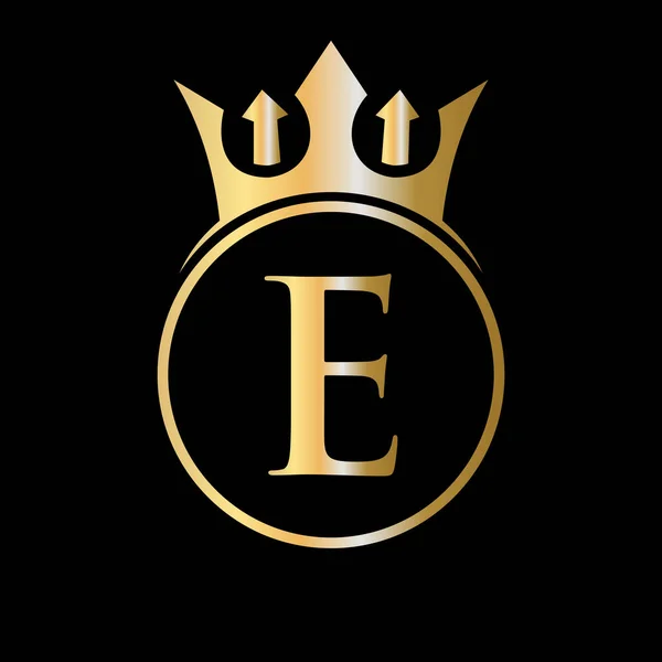 Luxury Letter Crown Логотип Короны Векторном Шаблоне Буквы Красоты Моды — стоковый вектор