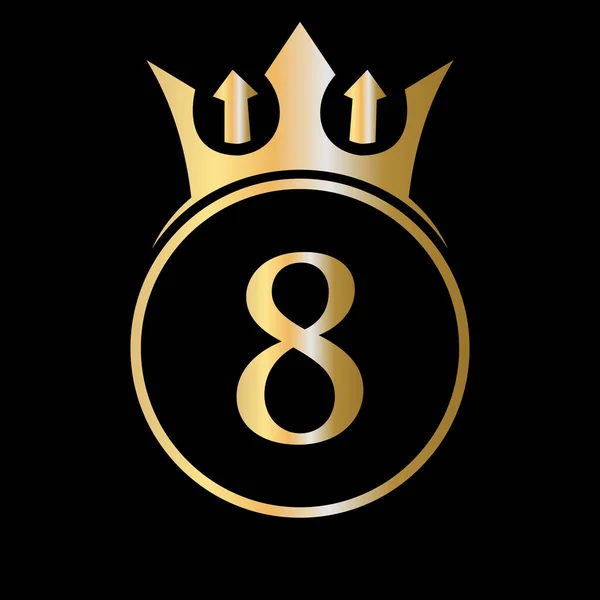 Luxury Letter Crown Logo Crown Logo Letter Vector Template Beauty — Stock Vector