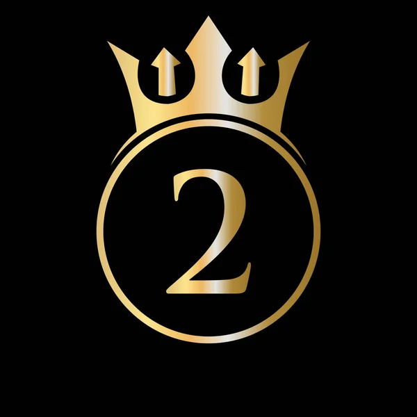 Luxury Letter Crown Logo Crown Logo Letter Vector Template Beauty — стоковий вектор