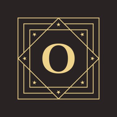 Zarif ve Şık Lüks Konseptli Yaratıcı Mektup O logosu. Başlangıç O Harfi Lüks Logo Şablonu