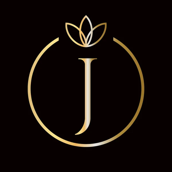 Initial Brief Luxus Schönheit Ornament Monogramm Logo Für Hochzeit Mode — Stockvektor