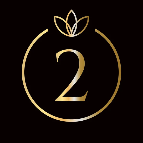 Początkowy Literowy Luksus Piękno Ornament Monogram Logo Ślub Moda Biżuteria — Wektor stockowy