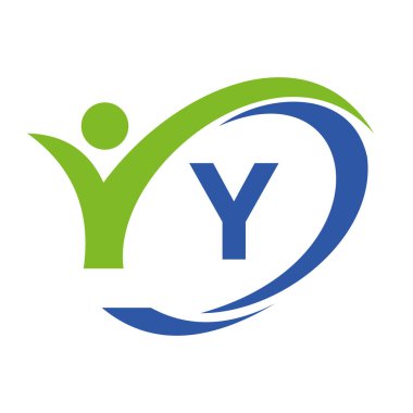 Y harfinin baş harfi, İnsan Sembollü Tıbbi Tasarım. Halk Sağlığı ve Harf Y Sağlık Logosu, Sağlık İşareti