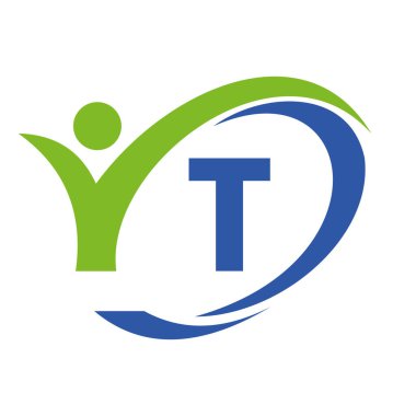 İlk Harf T Logosu, İnsan Sembollü Tıbbi Tasarım. Halk Sağlığı ve Harf T Sağlık Logosu, Sağlık İşareti