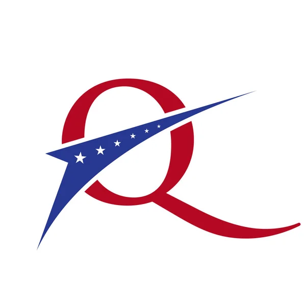 Lettera Iniziale American Logo Business Corporate Company Sign Usa Logo — Vettoriale Stock