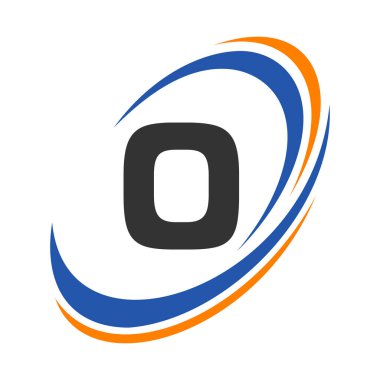 İlk Mektup O Logo Şirketi Adı Basit ve Modern Logotype İş ve Şirket Kimliği Tasarımı