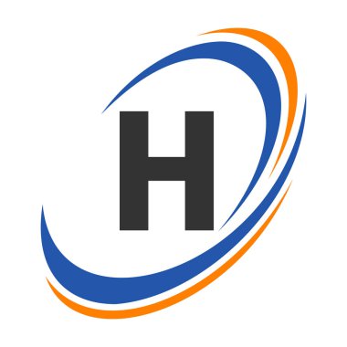 H Harfi Logo Şirketi Adı Basit ve Modern Logotype İş ve Şirket Kimliği Tasarımı