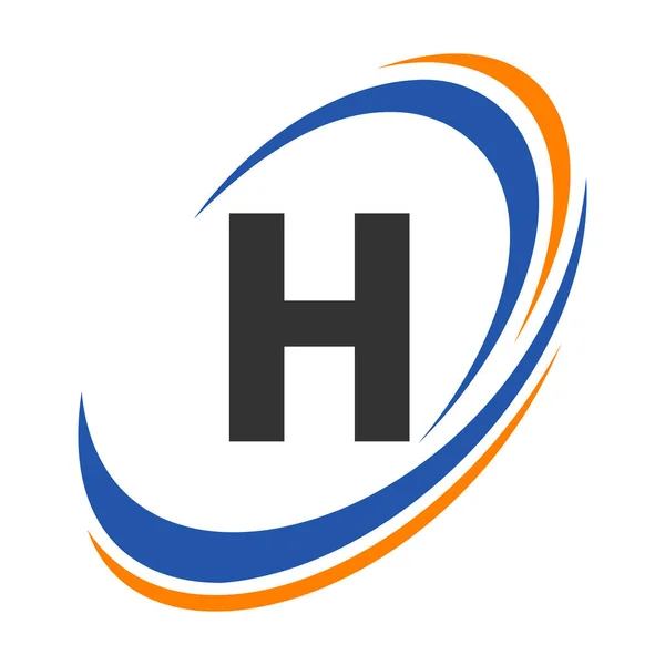 Harfi Logo Şirketi Adı Basit Modern Logotype Şirket Kimliği Tasarımı — Stok Vektör