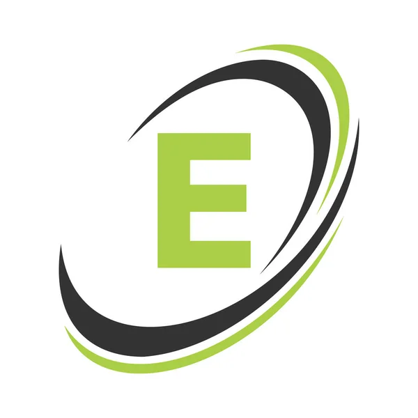首字母E标志公司名称现代简约的商标设计与业务及公司身份认同 — 图库矢量图片