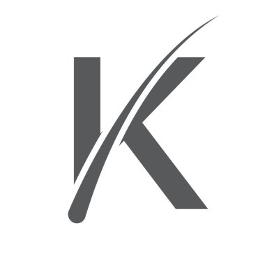 K harfi vektör şablonundaki saç tedavi logosu. Dermatoloji logosu tasarımı, saç bakımı. Kepek önleyici şampuan için ikon. Kepeğe karşı yağ tasarımı