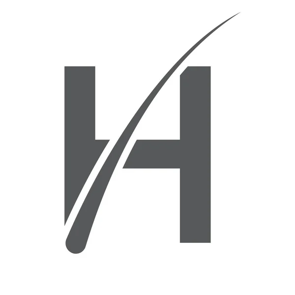Harfi Vektör Şablonundaki Saç Tedavi Logosu Dermatoloji Logosu Tasarımı Saç — Stok Vektör