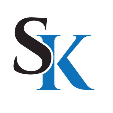 İlk harf SK, KS logo tasarım şablonu. İş ve şirket kimliği için monogram Letter SK logo tasarım vektör şablonu