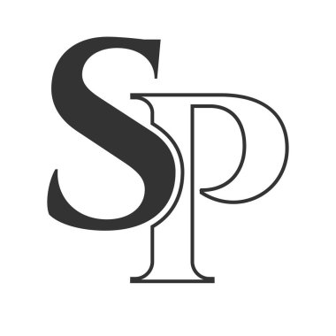İlk harf SP, PS logo tasarım şablonu. İş ve şirket kimliği için monogram Harf PS lüks logo tasarım vektör şablonu