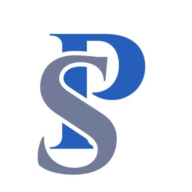 İlk harf SP, PS logo tasarım şablonu. İş ve şirket kimliği için monogram Harf PS lüks logo tasarım vektör şablonu