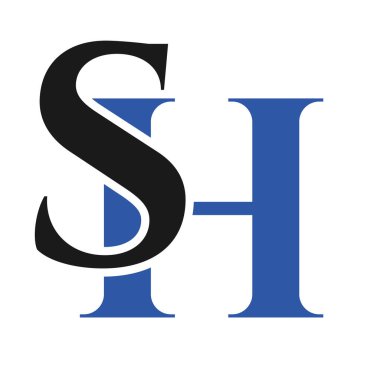 İlk harf SH, HS logo tasarım şablonu. Monogram Harf HS lüks logo tasarım vektör şablonu
